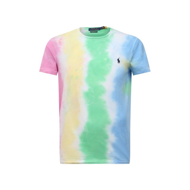 Хлопковая футболка Polo Ralph Lauren Разноцветный 710858014 5624996