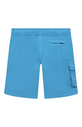 Детские плавки-шорты STONE ISLAND голубого цвета, арт. 7616B0114/14 | Фото 2 (Материал внешний: Синтетический материал)