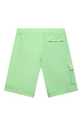 Детские плавки-шорты STONE ISLAND светло-зеленого цвета, арт. 7616B0114/10-12 | Фото 2 (Материал внешний: Синтетический материал)