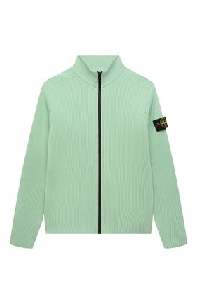 Детский хлопковый кардиган STONE ISLAND светло-зеленого цвета по цене 20650 руб., арт. 7616504A3/6-8 | Фото 1 Детский хлопковый кардиган STONE ISLAND светло-зеленого цвета, арт. 7616504A3/6-8 | Фото 1 (Рукава: Длинные; Материал внешний: Хлопок; Мальчики Кросс-КТ: Кардиган-одежда; Ростовка одежда: 6 лет | 116 см, 8 лет | 128 см)