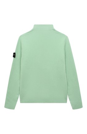 Детский хлопковый кардиган STONE ISLAND светло-зеленого цвета по цене 20650 руб., арт. 7616504A3/6-8 | Фото 2 Детский хлопковый кардиган STONE ISLAND светло-зеленого цвета, арт. 7616504A3/6-8 | Фото 2 (Рукава: Длинные; Материал внешний: Хлопок; Мальчики Кросс-КТ: Кардиган-одежда; Ростовка одежда: 6 лет | 116 см, 8 лет | 128 см)