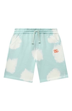 Детские хлопковые шорты DOLCE & GABBANA голубого цвета по цене 29700 руб., арт. L1JQL2/G7CB6 | Фото 1 Детские хлопковые шорты DOLCE & GABBANA голубого цвета, арт. L1JQL2/G7CB6 | Фото 1 (Случай: Повседневный)