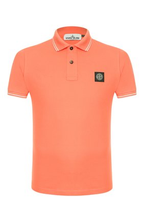 Мужское хлопковое поло STONE ISLAND оранжевого цвета по цене 10950 руб., арт. 101522S18 | Фото 1 Мужское хлопковое поло STONE ISLAND оранжевого цвета, арт. 101522S18 | Фото 1