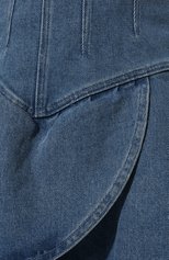 Женская джинсовая юбка ISABEL MARANT голубого цвета, арт. JU1283-22P023I/DIMENIA | Фото 5 (Кросс-КТ: Деним; Длина Ж (юбки, платья, шорты): Мини; Стили: Гранж; Женское Кросс-КТ: Юбка-одежда; Материал внешний: Хлопок, Деним)