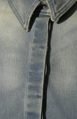 Женская джинсовая рубашка THE ATTICO голубого цвета, арт. 222WCT119/D031 | Фото 5 (Рукава: Длинные; Кросс-КТ: Деним; Принт: Без принта; Женское Кросс-КТ: Рубашка-одежда; Длина (для топов): Стандартные; Стили: Гранж; Материал внешний: Хлопок, Деним)