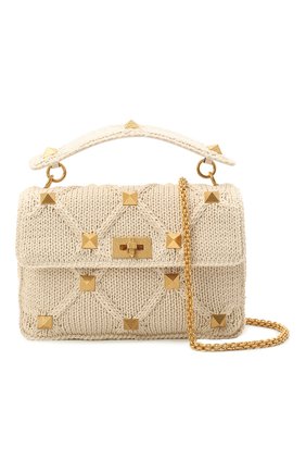 Женская сумка roman stud large VALENTINO кремвого цвета по цене 291000 руб., арт. XW2B0I60/ZDA | Фото 7 Женская сумка roman stud large VALENTINO кремвого цвета, арт. XW2B0I60/ZDA | Фото 7 (Сумки-технические: Сумки через плечо, Сумки top-handle; Ремень/цепочка: На ремешке; Материал: Текстиль; Размер: large)
