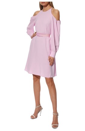 Женское платье из вискозы STELLA MCCARTNEY розового цвета по цене 113500 руб., арт. 604364/SSA02 | Фото 2 Женское платье из вискозы STELLA MCCARTNEY розового цвета, арт. 604364/SSA02 | Фото 2 (Материал внешний: Вискоза; Рукава: Длинные; Длина Ж (юбки, платья, шорты): Мини; Женское Кросс-КТ: Платье-одежда; Случай: Коктейльный; Стили: Романтичный)