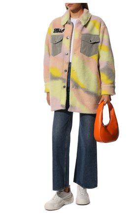 Женская куртка STELLA MCCARTNEY желтого цвета, арт. 604279/STB03 | Фото 2 (Рукава: Длинные; Длина (верхняя одежда): До середины бедра; Материал внешний: Синтетический материал; Материал подклада: Синтетический материал; Кросс-КТ: Куртка; Стили: Спорт-шик)