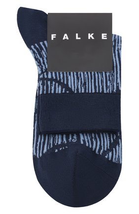 Мужские хлопковые носки FALKE темно-синего цвета, арт. 12473. | Фото 1 (Материал внешний: Хлопок; Кросс-КТ: бельё)
