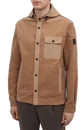 Мужская хлопковая куртка BOGNER FIRE+ICE бежевого цвета, арт. 34037223 | Фото 3 (Кросс-КТ: Куртка, Ветровка; Рукава: Длинные; Принт: Без принта; Материал внешний: Хлопок; Длина (верхняя одежда): Короткие; Стили: Кэжуэл)