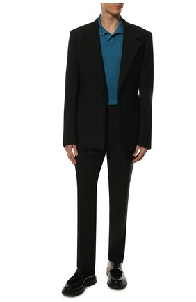 Мужское хлопковое поло ERMENEGILDO ZEGNA бирюзового цвета по цене 62650 руб., арт. UZC96/C32 | Фото 2 Мужское хлопковое поло ERMENEGILDO ZEGNA бирюзового цвета, арт. UZC96/C32 | Фото 2 (Длина (для топов): Стандартные; Рукава: Короткие; Материал внешний: Хлопок; Кросс-КТ: Трикотаж; Застежка: Открытый ворот; Стили: Кэжуэл)