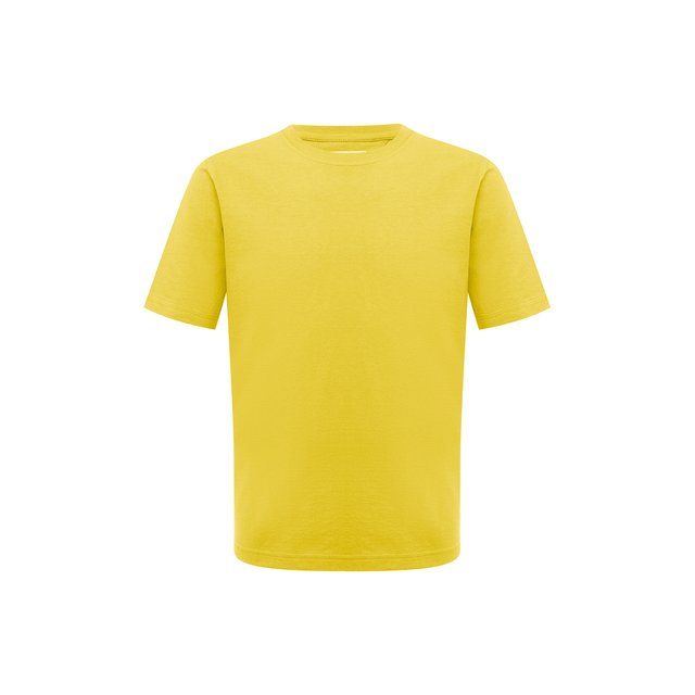Хлопковая футболка Bottega Veneta цвет жёлтый