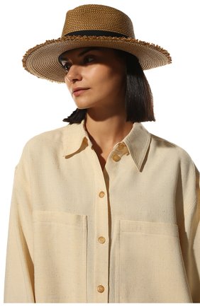 Женская шляпа ERIC JAVITS темно-бежевого цвета, арт. 12970NABL | Фото 2 (Материал: Пластик, Текстиль, Синтетический материал)