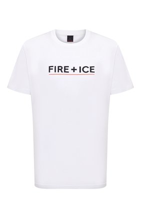 Мужская хлопковая футболка fire+ice BOGNER белого цвета, арт. 54427309 | Фото 1 (Длина (для топов): Стандартные; Материал внешний: Хлопок; Рукава: Короткие; Принт: С принтом; Стили: Кэжуэл)
