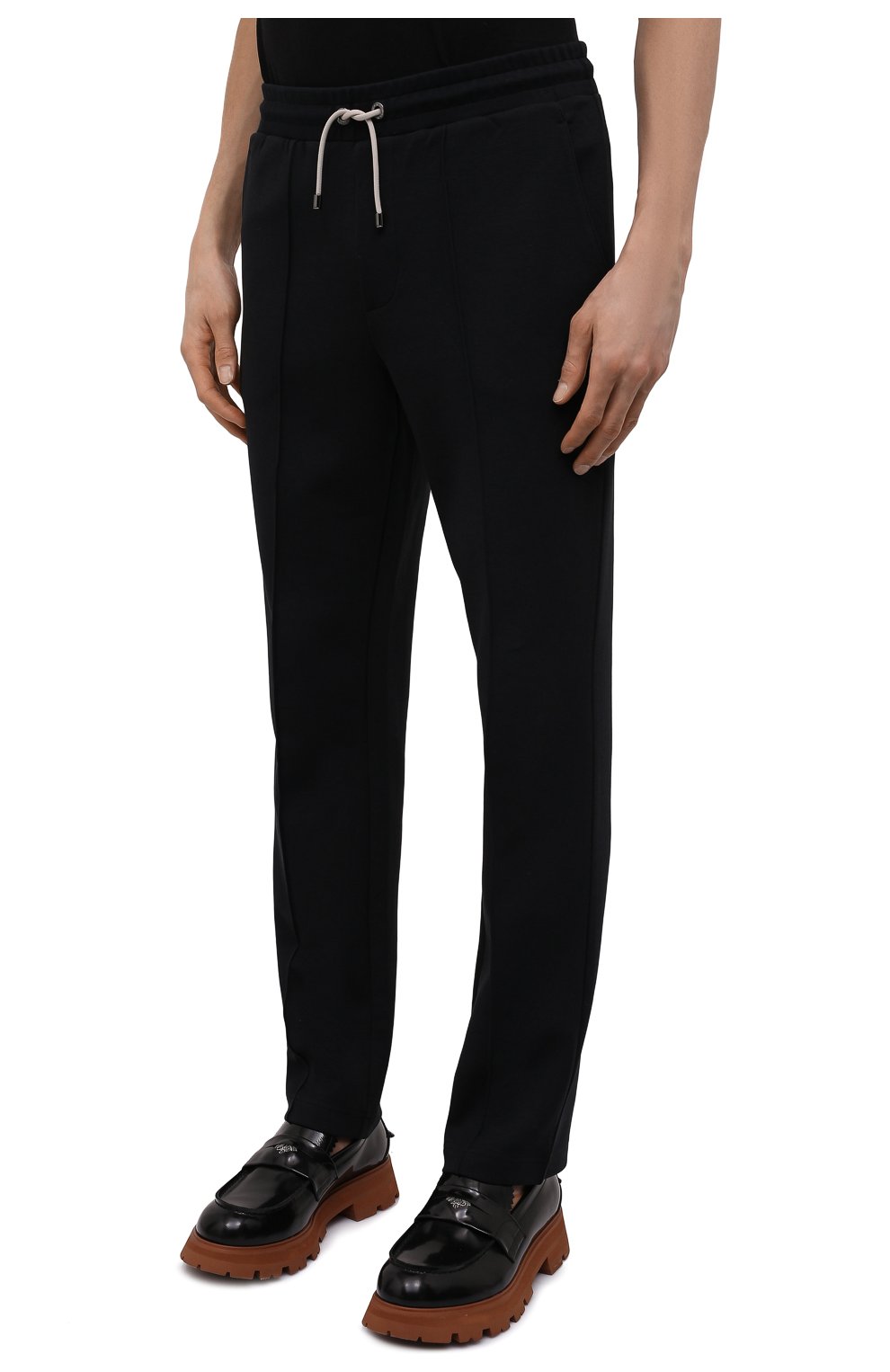 Мужские брюки BOGNER черного цвета, арт. 18785253 | Фото 3 (Длина (брюки, джинсы): Стандартные; Случай: Повседневный; Материал внешний: Синтетический материал, Хлопок; Стили: Кэжуэл)
