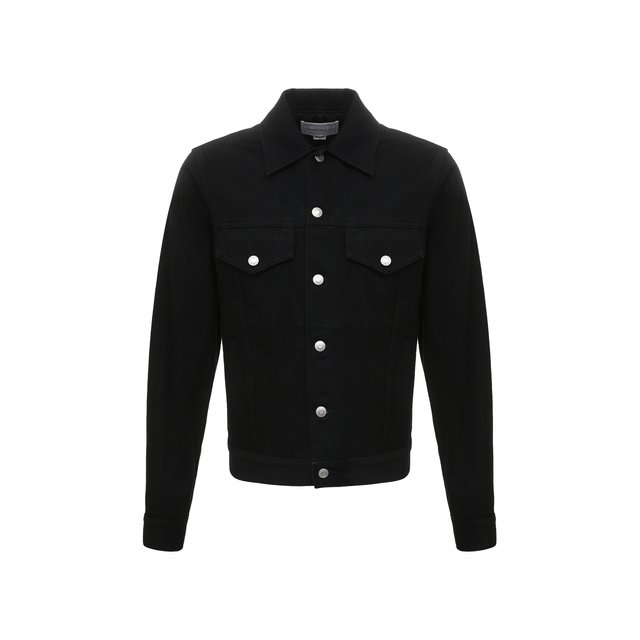 Джинсовая куртка Alexander McQueen черного цвета