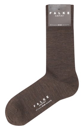 Мужские носки из шерсти и хлопка FALKE коричневого цвета, арт. 14435. | Фото 1 (Материал внешний: Шерсть; Кросс-КТ: бельё)