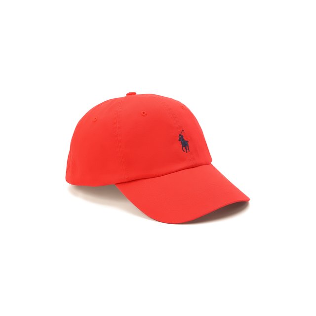 Хлопковая бейсболка Polo Ralph Lauren красного цвета