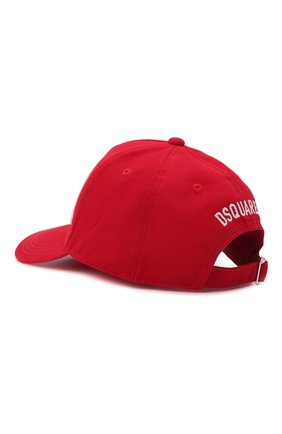 Детская хлопковая бейсболка DSQUARED2 красного цвета по цене 12550 руб., арт. DQ0901-D00YT | Фото 2 Детская хлопковая бейсболка DSQUARED2 красного цвета, арт. DQ0901-D00YT | Фото 2 (Материал: Текстиль, Хлопок)