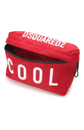 Детская поясная сумка DSQUARED2 красного цвета по цене 17700 руб., арт. DQ0908-D005T | Фото 3 Детская поясная сумка DSQUARED2 красного цвета, арт. DQ0908-D005T | Фото 3 (Материал: Текстиль)
