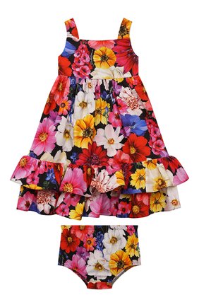Женский комплект из платья и шорт DOLCE & GABBANA разноцветного цвета, арт. L22DG1/HS5MX | Фото 1