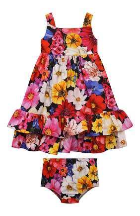 Женский комплект из платья и шорт DOLCE & GABBANA разноцветного цвета по цене 47850 руб., арт. L22DG1/HS5MX | Фото 1 Женский комплект из платья и шорт DOLCE & GABBANA разноцветного цвета, арт. L22DG1/HS5MX | Фото 1