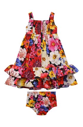 Женский комплект из платья и шорт DOLCE & GABBANA разноцветного цвета по цене 47850 руб., арт. L22DG1/HS5MX | Фото 2 Женский комплект из платья и шорт DOLCE & GABBANA разноцветного цвета, арт. L22DG1/HS5MX | Фото 2