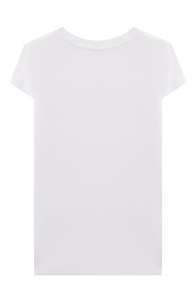 Детская хлопковая футболка POLO RALPH LAUREN белого цвета, арт. 312856384 | Фото 2 (Материал внешний: Хлопок; Рукава: Короткие; Девочки Кросс-КТ: футболка-одежда; Ростовка одежда: 5 лет | 110 см, 6 лет | 116 см)