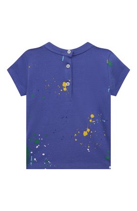 Детский хлопковая футболка POLO RALPH LAUREN синего цвета, арт. 310868484 | Фото 2