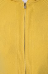 Женский кашемировый кардиган LORO PIANA желтого цвета, арт. FAG3599 | Фото 5 (Материал внешний: Шерсть, Кашемир; Рукава: Длинные; Длина (для топов): Стандартные; Женское Кросс-КТ: кардиган-трикотаж; Стили: Кэжуэл)