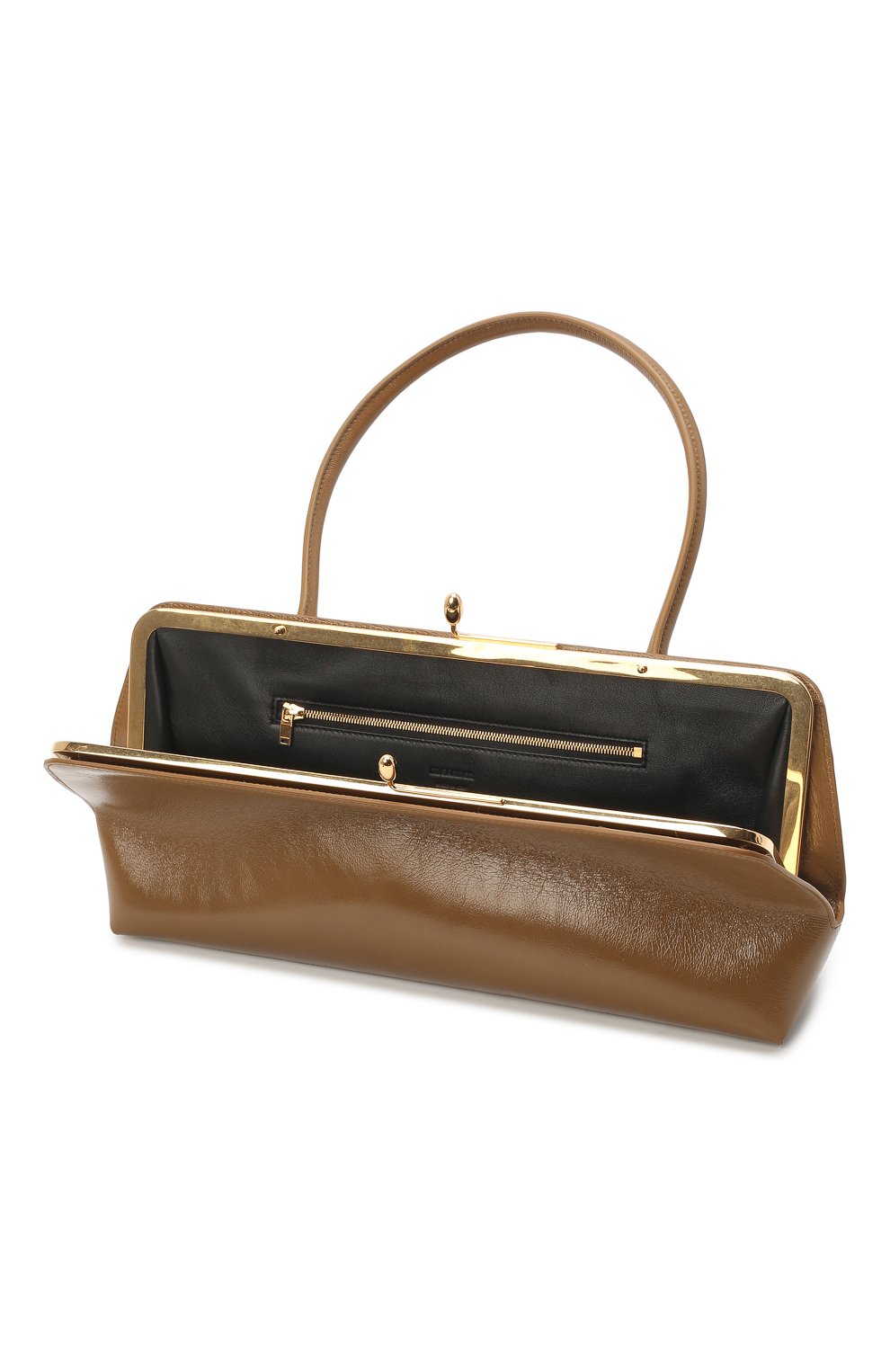 Женская сумка goji medium JIL SANDER светло-коричневого цвета, арт. JSPU852369-WUB69118N | Фото 5 (Сумки-технические: Сумки top-handle; Размер: medium; Материал: Натуральная кожа)