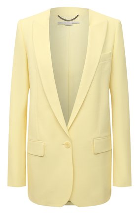 Женский шерстяной жакет STELLA MCCARTNEY цвета по цене 119500 руб., арт. 604329/SSA36 | Фото 1 Женский шерстяной жакет STELLA MCCARTNEY цвета, арт. 604329/SSA36 | Фото 1 (Рукава: Длинные; Длина (для топов): Удлиненные; Материал подклада: Вискоза; Материал внешний: Шерсть; Стили: Гламурный; Случай: Повседневный; Женское Кросс-КТ: Жакет-одежда; 1-2-бортные: Однобортные)