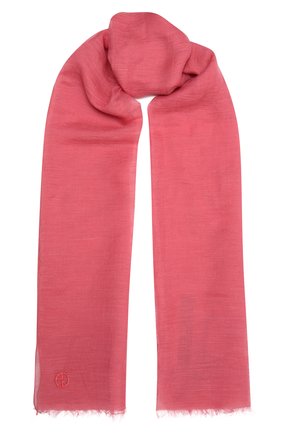 Женский шарф изо льна и кашемира GIORGIO ARMANI розового цвета, арт. 795207/2R114 | Фото 1 (Материал: Лен, Текстиль, Кашемир, Шерсть)