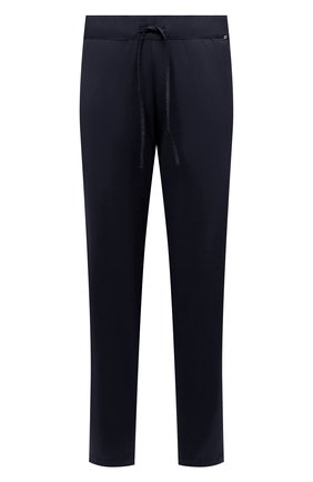 Мужские хлопковые домашние брюки HANRO темно-синего цвета, арт. 075435 | Фото 1 (Материал внешний: Хлопок; Длина (брюки, джинсы): Стандартные; Кросс-КТ: домашняя одежда)