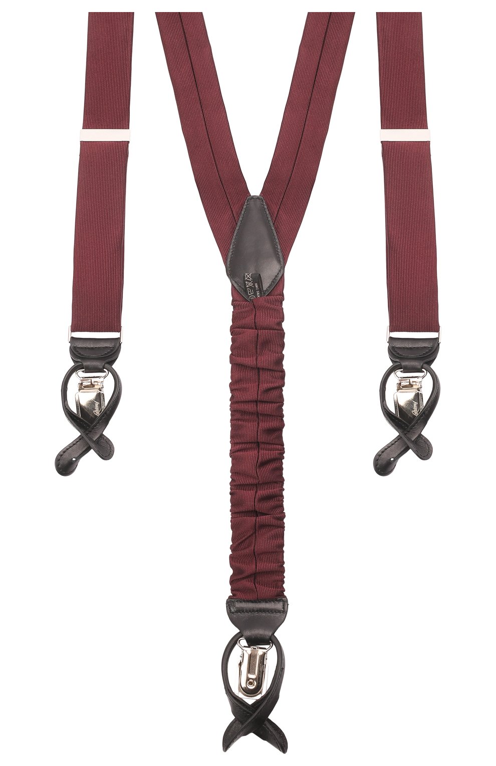 Мужские шелковые подтяжки BRIONI бордового цвета, арт. 0Q0400/PZ418 | Фото 2 (Материал: Текстиль, Шелк)