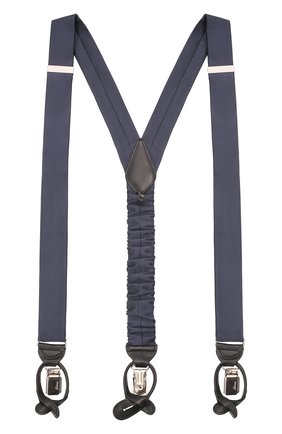 Мужские шелковые подтяжки BRIONI темно-синего цвета, арт. 0Q0400/PZ418 | Фото 1 (Материал: Текстиль, Шелк)