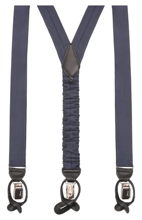 Мужские шелковые подтяжки BRIONI темно-синего цвета, арт. 0Q0400/PZ418 | Фото 2 (Материал: Текстиль, Шелк)