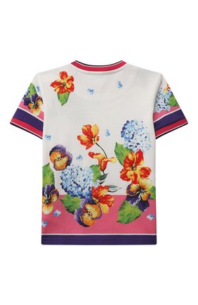 Детский хлопковая футболка DOLCE & GABBANA разноцветного цвета, арт. L2JTHZ/G7B3X | Фото 2 (Кросс-КТ НВ: Футболка)