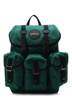Мужской текстильный рюкзак off the grid GUCCI зеленого цвета, арт. 626160/H9HFN | Фото 1 (Ремень/цепочка: На ремешке; Материал: Текстиль; Размер: large; Стили: Кэжуэл)