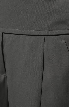Женские шерстяные брюки JIL SANDER серого цвета, арт. JSCU312601-WU202500 | Фото 5 (Материал внешний: Шерсть; Длина (брюки, джинсы): Стандартные; Женское Кросс-КТ: Брюки-одежда; Силуэт Ж (брюки и джинсы): Прямые; Стили: Кэжуэл)