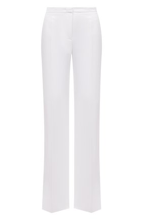 Женские брюки из вискозы GIORGIO ARMANI белого цвета, арт. 2SHPP0MW/T0386 | Фото 1 (Материал внешний: Вискоза; Длина (брюки, джинсы): Удлиненные; Женское Кросс-КТ: Брюки-одежда; Силуэт Ж (брюки и джинсы): Широкие; Стили: Кэжуэл)