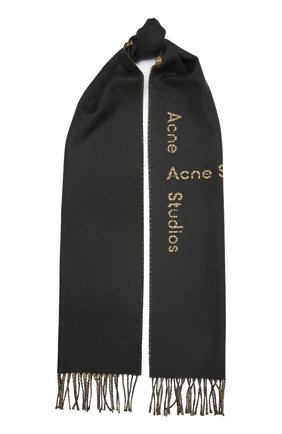 Женский шерстяной шарф ACNE STUDIOS темно-зеленого цвета, арт. CA0178/W | Фото 1 (Материал: Текстиль, Шерсть)
