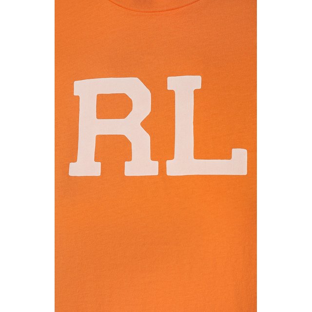 Хлопковая футболка Polo Ralph Lauren Оранжевый 211847076 5627038