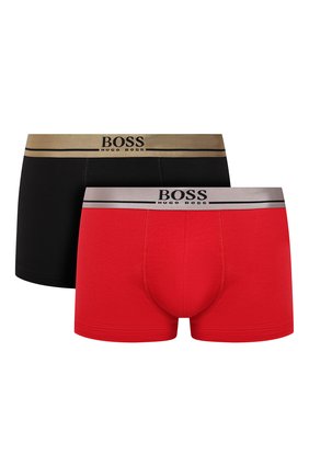 Мужские комплект из двух боксеров BOSS красного цвета, арт. 50463065 | Фото 1 (Материал внешний: Хлопок; Кросс-КТ: бельё; Мужское Кросс-КТ: Трусы)