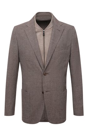 Мужской шерстяной пиджак CORNELIANI темно-бежевого цвета по цене 133000 руб., арт. 89X560-2116516/90 | Фото 1 Мужской шерстяной пиджак CORNELIANI темно-бежевого цвета, арт. 89X560-2116516/90 | Фото 1 (Материал внешний: Шерсть; Рукава: Длинные; Длина (для топов): Стандартные; Случай: Повседневный; 1-2-бортные: Однобортные; Пиджаки М: Прямой; Стили: Кэжуэл)