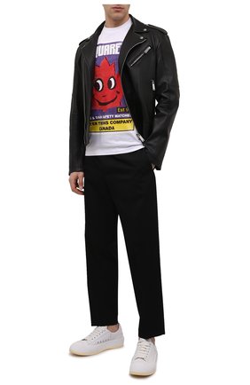 Мужская хлопковая футболка DSQUARED2 белого цвета по цене 26750 руб., арт. S74GD0989/S23009 | Фото 2 Мужская хлопковая футболка DSQUARED2 белого цвета, арт. S74GD0989/S23009 | Фото 2 (Длина (для топов): Стандартные; Материал внешний: Хлопок; Рукава: Короткие; Принт: С принтом; Стили: Гранж)