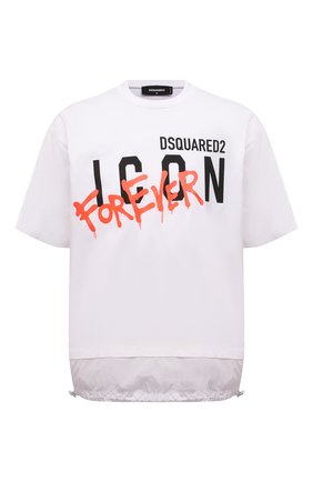 Мужская хлопковая футболка DSQUARED2 белого цвета по цене 35350 руб., арт. S79GC0041/S23009 | Фото 1 Мужская хлопковая футболка DSQUARED2 белого цвета, арт. S79GC0041/S23009 | Фото 1 (Рукава: Короткие; Длина (для топов): Стандартные; Материал внешний: Хлопок; Принт: С принтом; Стили: Гранж)