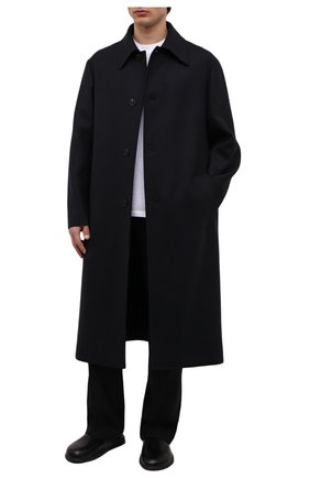 Мужские кожаные сабо GIORGIO ARMANI черного цвета, арт. X2P078/XF575 | Фото 2 (Материал внешний: Кожа; Материал внутренний: Натуральная кожа)