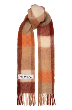 Женский шарф ACNE STUDIOS бордового цвета, арт. CA0084/W | Фото 1 (Материал: Текстиль, Шерсть)