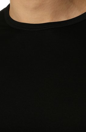 Мужская хлопковая футболка ROBERTO RICETTI черного цвета, арт. RRJ300-21 MAGLI.GIR0C0LL0 M/M/MA2N | Фото 5 (Принт: Без принта; Кросс-КТ: домашняя одежда; Длина (для топов): Стандартные; Материал внешний: Хлопок)